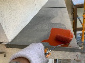 庇錆止め中
