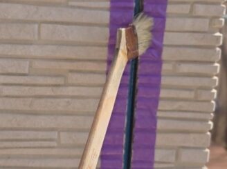 シーリングプライマー塗布中